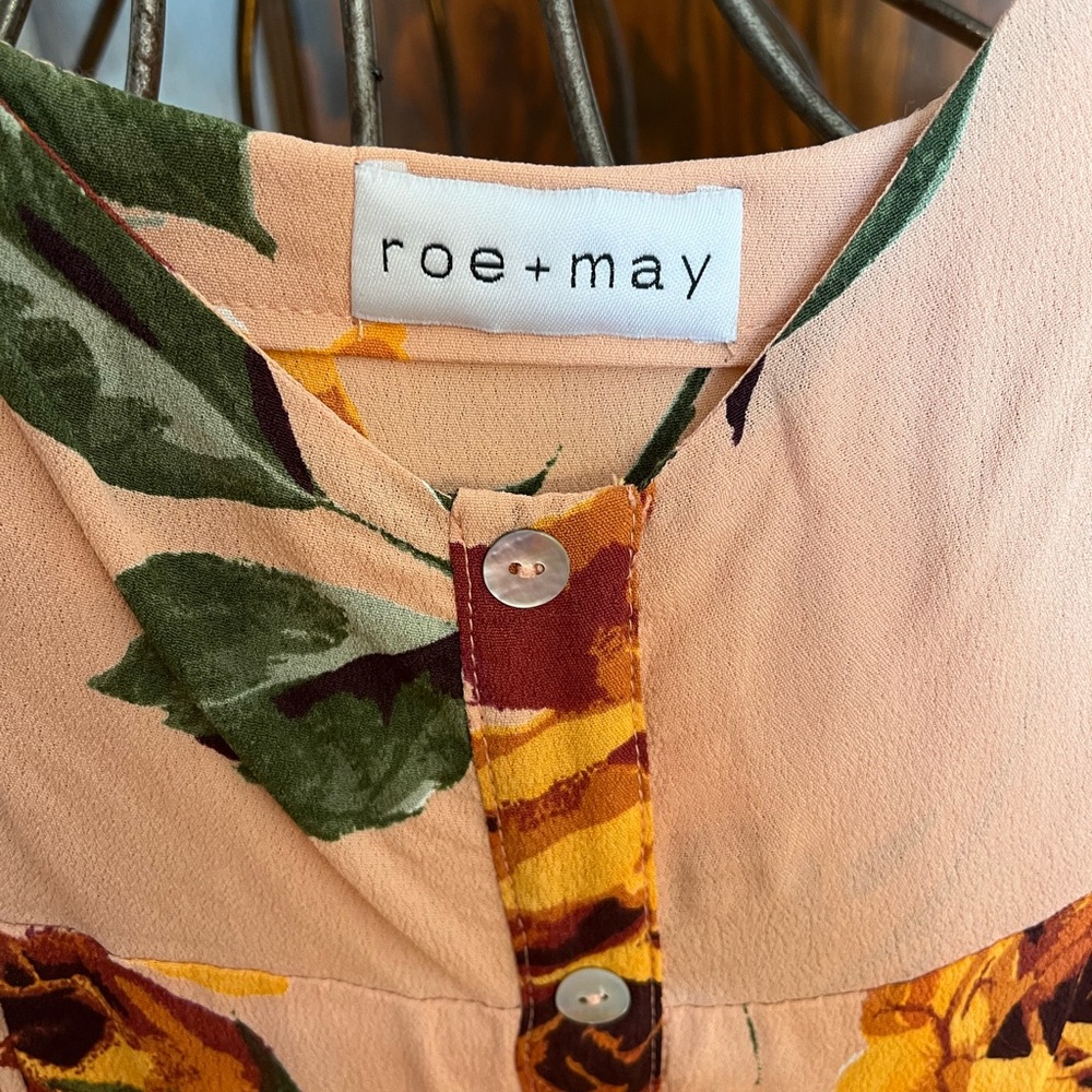 Peach & floral short dress - Picture 3 of 6